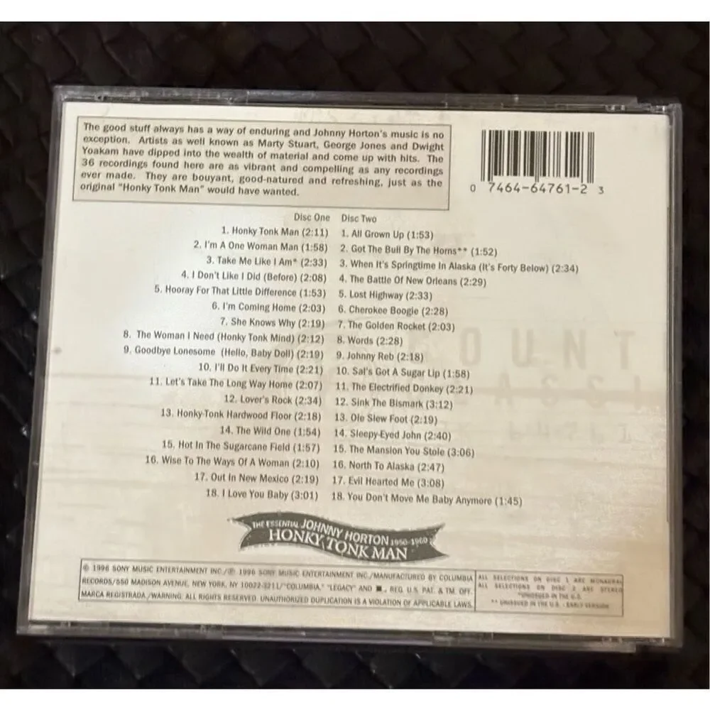 SONY RECORDS - The Essential Johnny Horton 1956-1960 